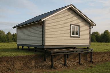 Свайно-винтовой для каркасного дома 10×10 м